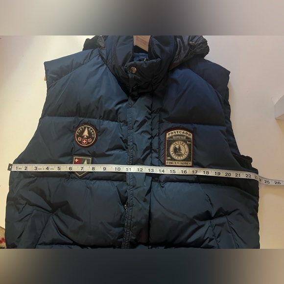 Men’s Postcard Ski Winter Vest - Navy - Picture 10 of 15